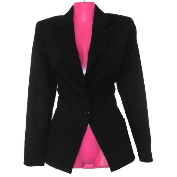 christian dior black wool blazer jacket size 4 - Picture 2 of 7